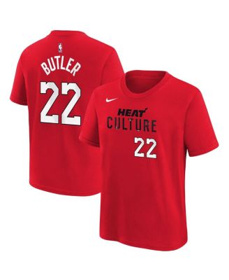 Nike - Big Boys and Girls Jimmy Butler Red Miami Heat 2024/25 City Edition Name Number T-shirt