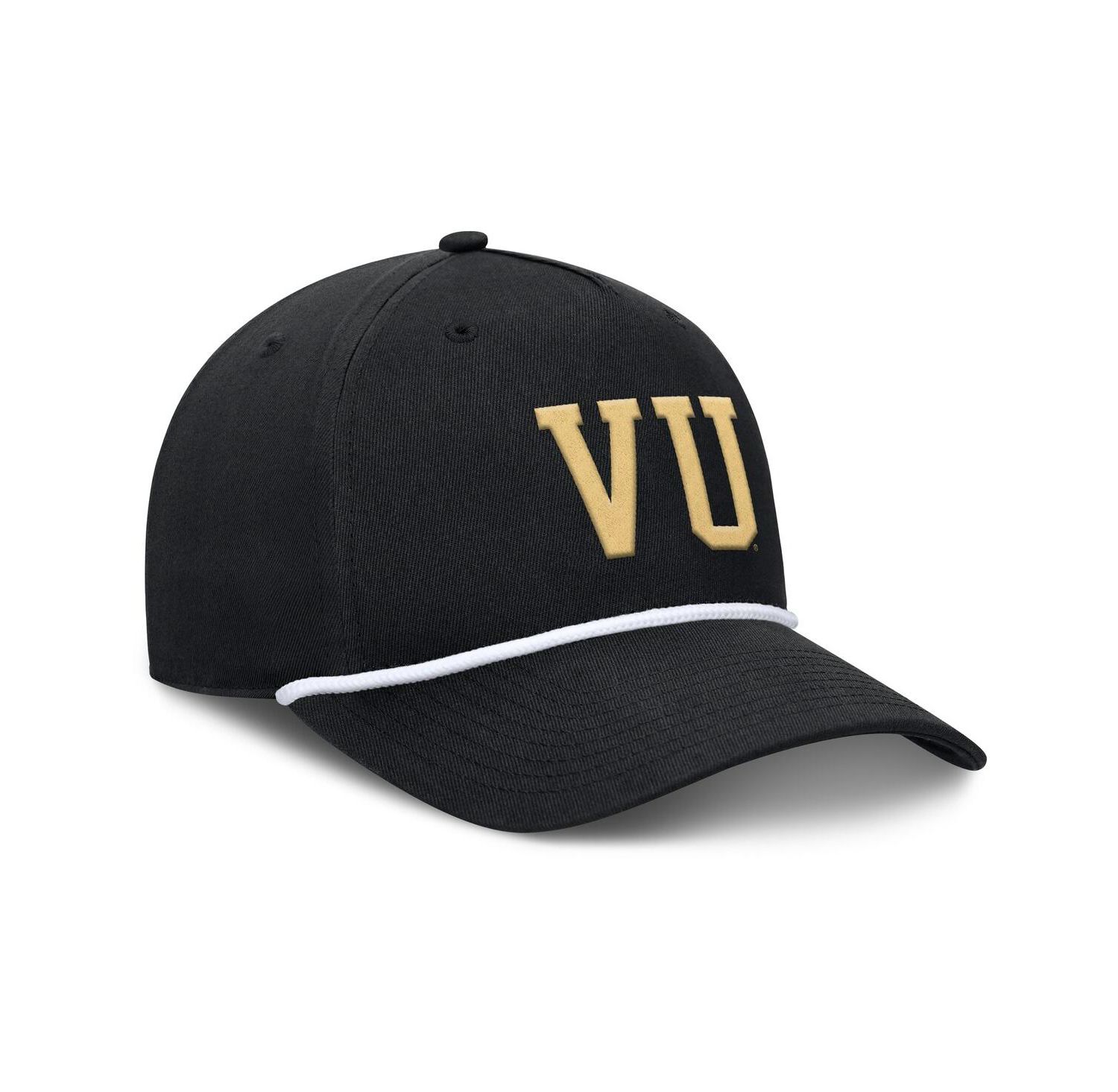 Men's Black Vanderbilt Commodores Foul Ball Rope Adjustable Hat