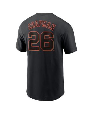 Мужская футболка Nike Matt Chapman Black с фирменным номером San Francisco Giants Fuse от Nike