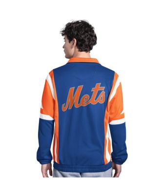 Мужская спортивная куртка на молнии из трикотажа New York Mets Contender королевского/оранжевого цвета для начинающих