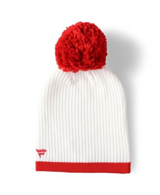 Women's White Detroit Red Wings 2025 NHL Stadium Series Team with Pom Knit Hat