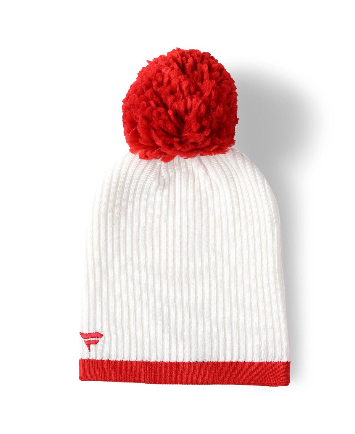 Fanatics Women's White Detroit Red Wings 2025 Nhl Stadium Series Team With Pom Knit Hat In White