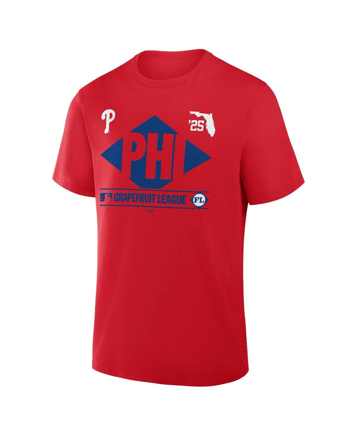 Fanatics Men's Red Philadelphia Phillies 2025 Spring Training Grapefruit League True Icon T-shirt In Red