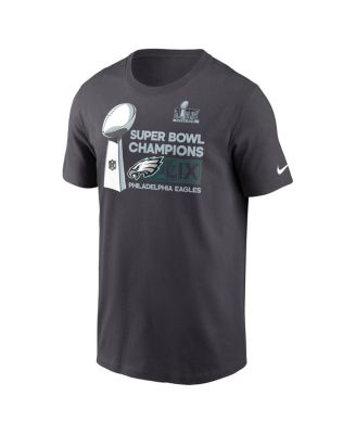 Мужская футболка Nike Anthracite Philadelphia Eagles Super Bowl LIX Champions Tall Locker Room Trophy Collection от Nike