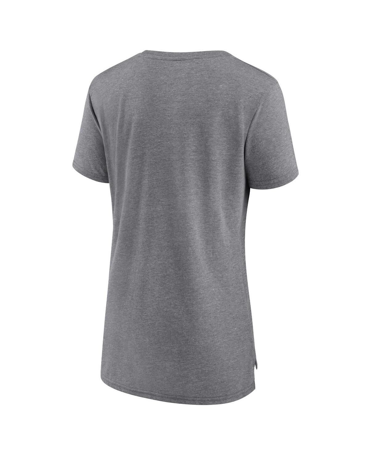 Fanatics Branded Heather Gray Denver Broncos Drop Back Modern Tri-blend T-shirt In Heather Gray