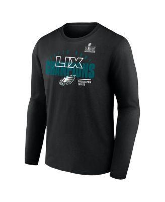 Мужская черная футболка Fanatics с длинным рукавом Philadelphia Eagles Super Bowl LIX Champions Legacy Iconic Victory от Fanatics
