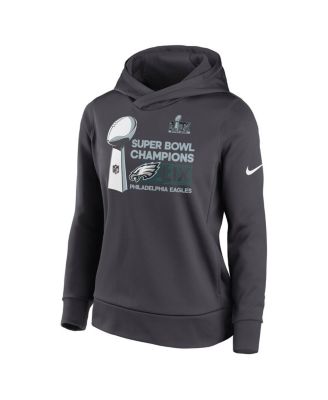 Nike женская Антрацит Филадельфия Иглз Суперкубок Чемпионов мотивы раздевалке трофей коллекции клуба флис пуловер топ