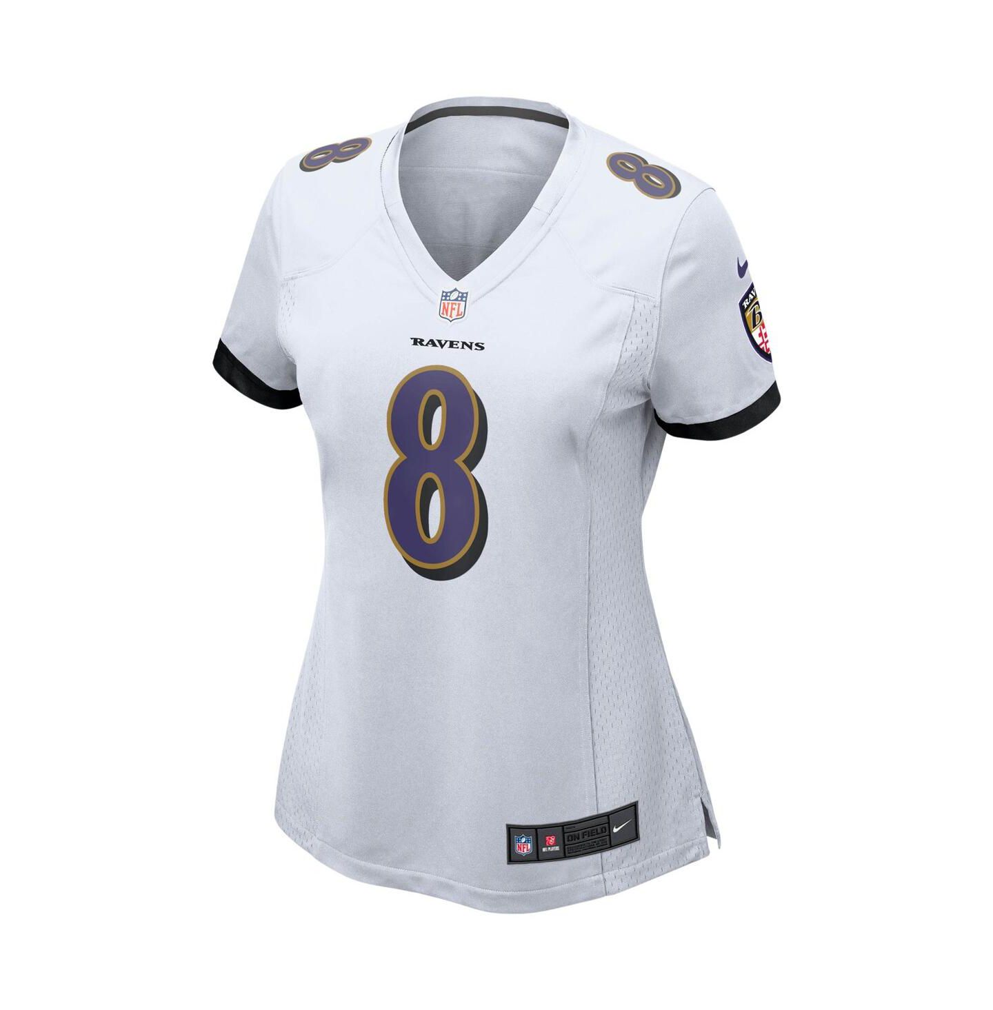 Женский топ Nike Lamar Jackson Baltimore Ravens Game Jersey, цвет: Фиолетовый / Золотой — фото 3