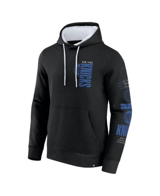 Мужская черная толстовка-пуловер Fanatics New York Knicks Game Time Crossover с капюшоном