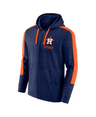 Мужская толстовка Fanatics Heather Navy Houston Astros с капюшоном из флиса на молнии