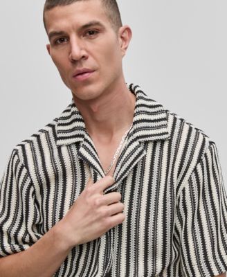 Мужская рубашка и шорты свободного кроя в вертикальную полоску на пуговицах Mode of One, эксклюзивно в Macy's