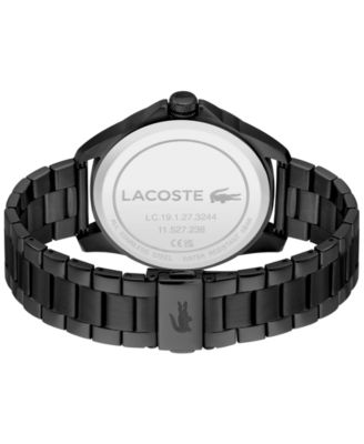 Men's Le Croc Ionic Plated Black Steel Bracelet Watch, 43mm