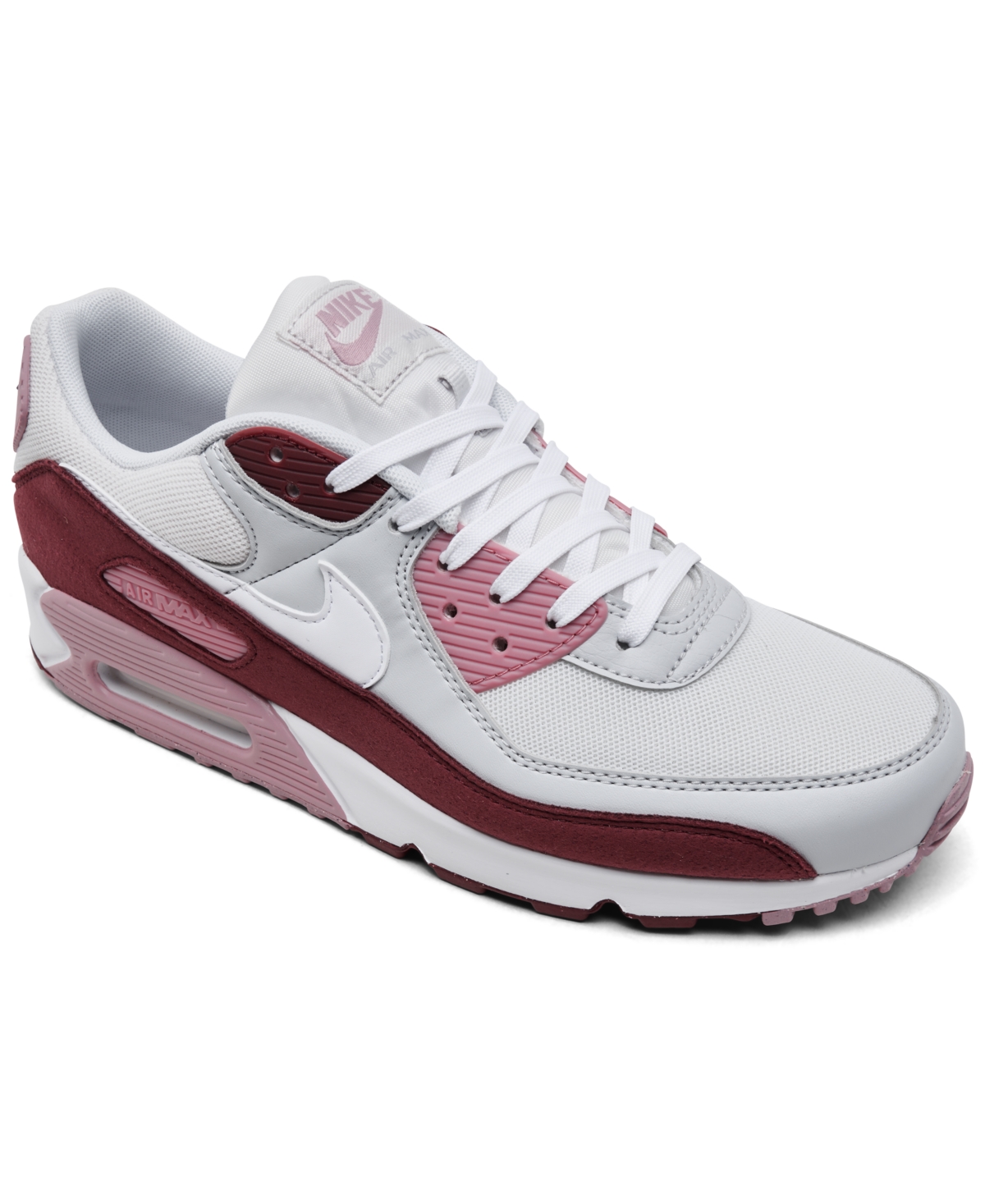 Nike Women's Air Max 90 Valentine's Day Se Casual Sneakers from Finish Line - Dark Team Red, White