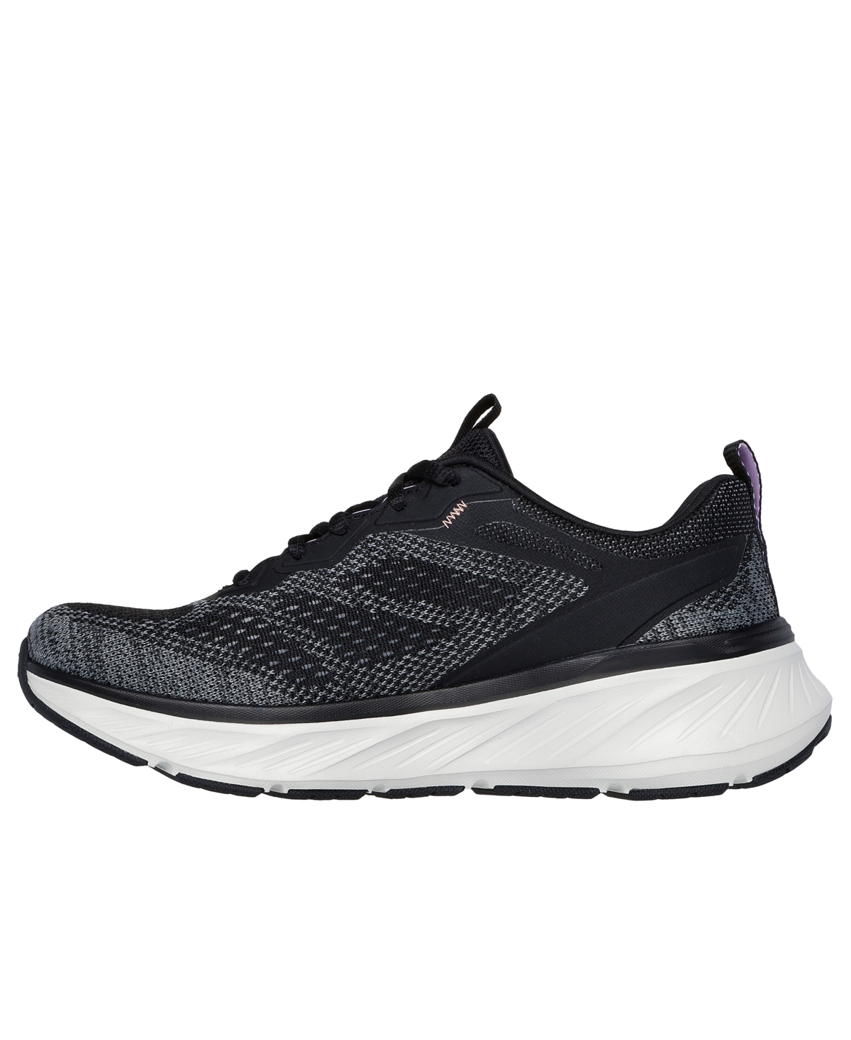 Skechers Women's Relaxed Fit: Edgeride Power Flow Athletic Sneakers From Finish Line In Black,lavender