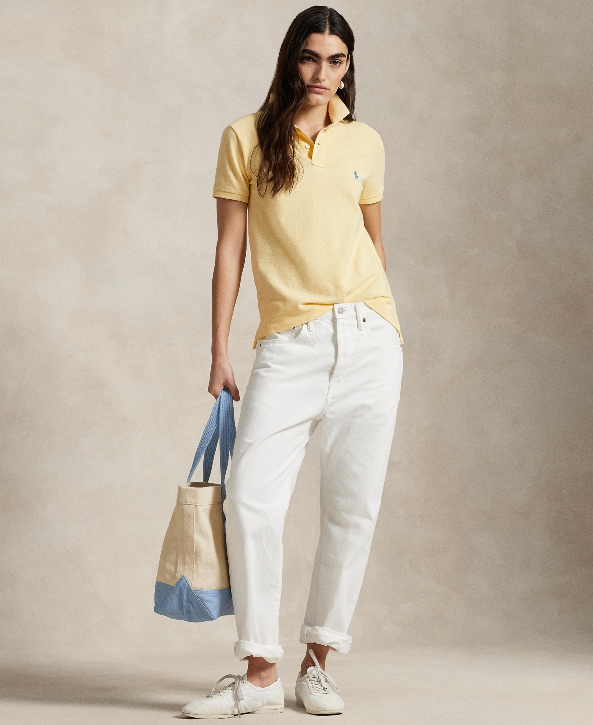 売れ筋商品|||ラルフローレン カットソー トップス レディース Women's Classic-Fit Piqu Polo Shirt Wicket Yellow Polo Ralph Lauren Women's Classic-fit Pique Polo Shirt In