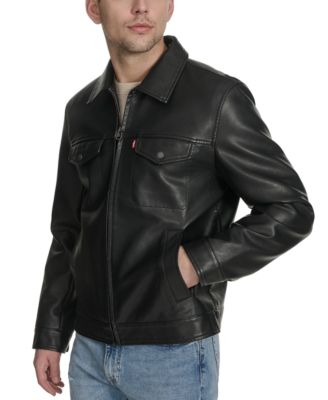 Men's Classic-Fit Faux-Leather Jacket
