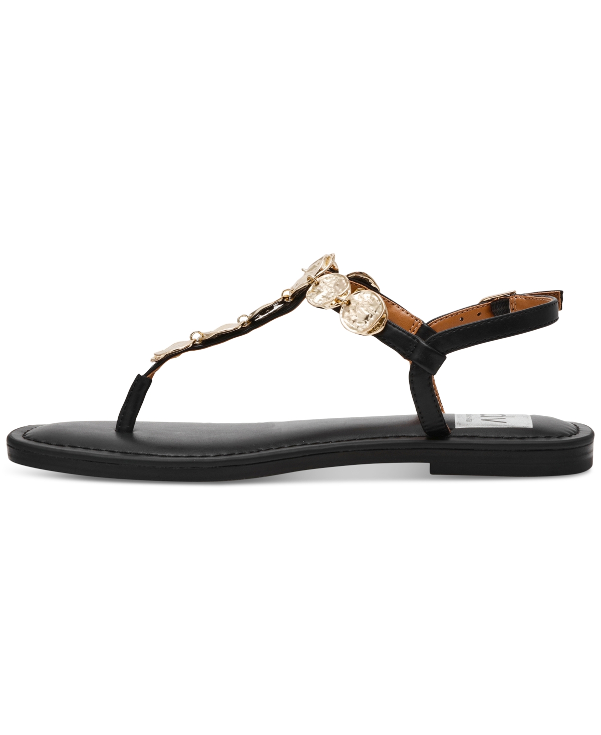 DV DOLCE VITA WOMEN'S JAIME EMBELLISHED JEWELRY T-STRAP FLAT SANDALS 