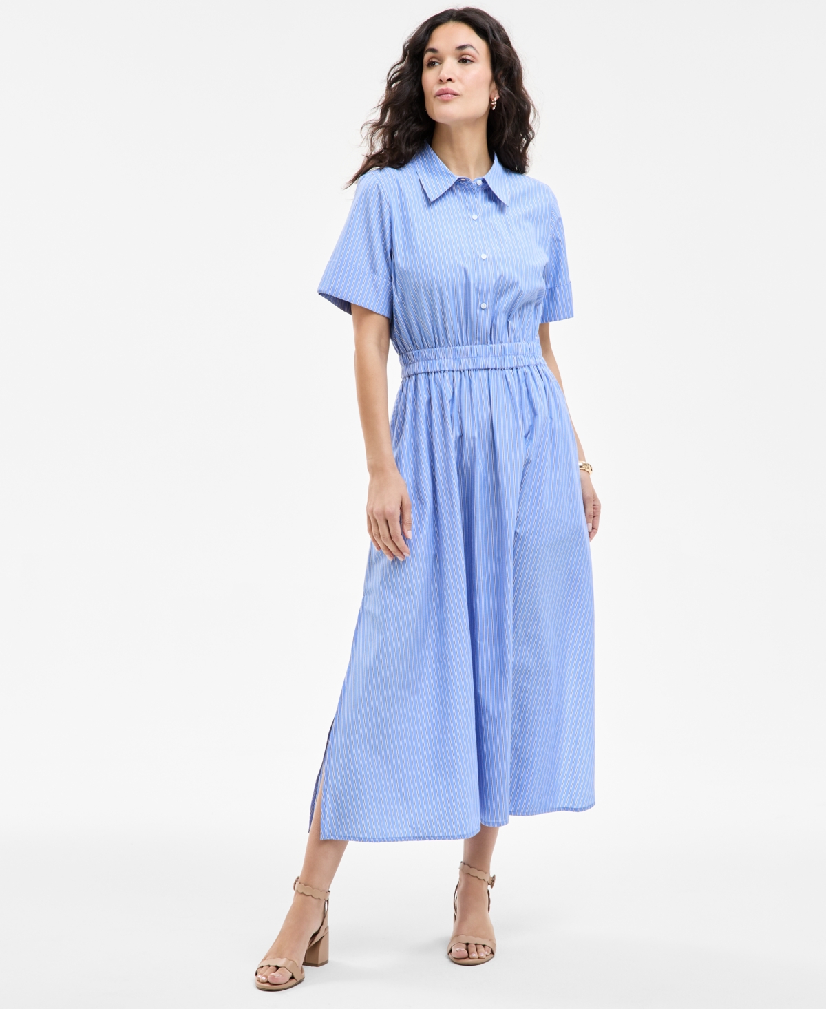 On 34th Women's Cotton Midi Shirtdress, Exclusively At Macy's