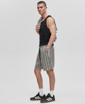 Mode of One Mens Relaxed-Fit Vertical-Stripe Shorts Exclusively at Macys 8090₽