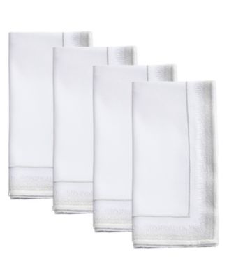 Elegant Embroidery Detail Napkin, Set of 4