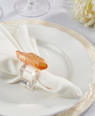 Luxe Quartz Napkin Ring, Set of 4
