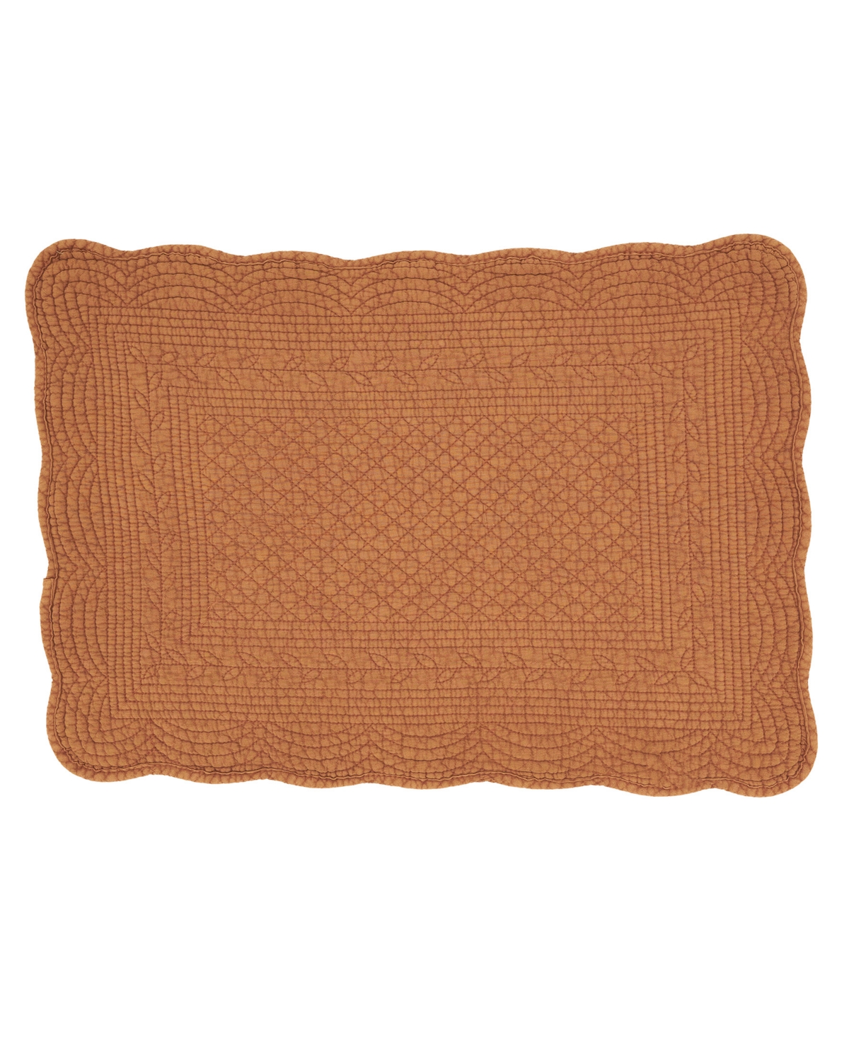 Saro Lifestyle Charming Quilted Placemat, Set Of 4 In Terracotta