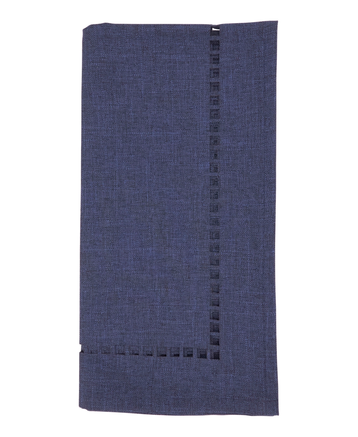Saro Lifestyle Laser-cut Hemstitch Napkin, Set Of 4 In Navy Blue