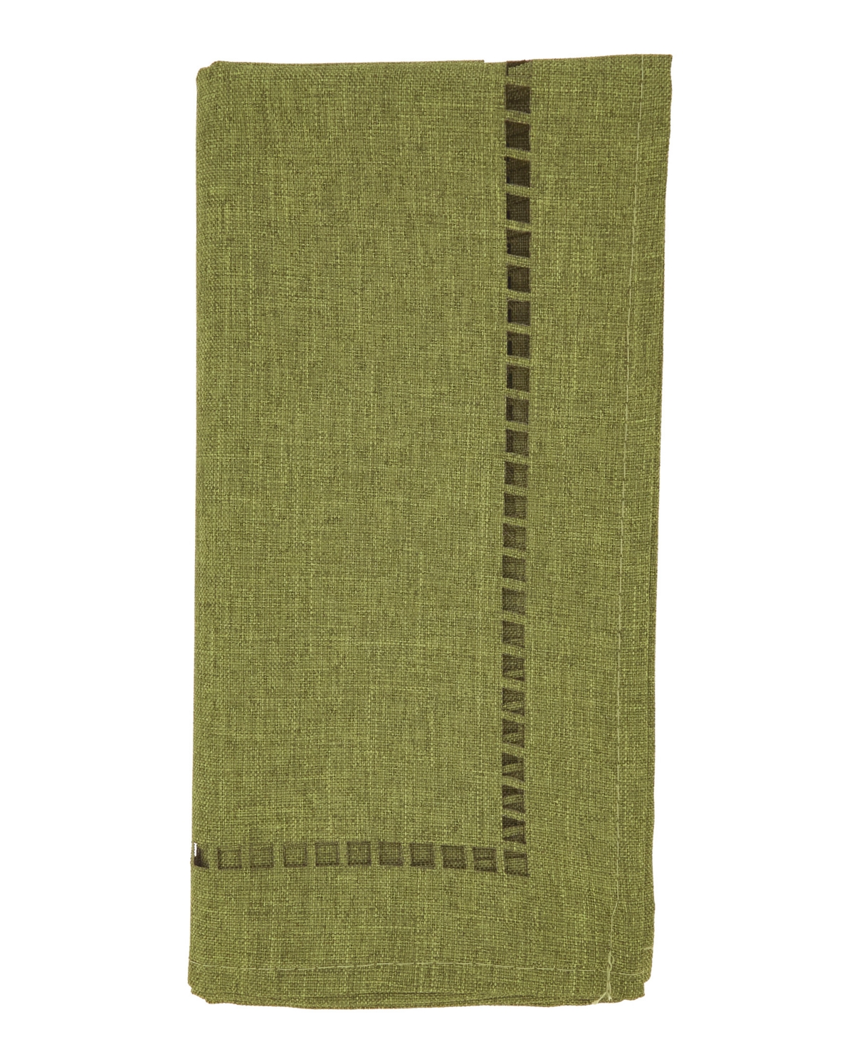 Saro Lifestyle Laser-cut Hemstitch Napkin, Set Of 4 In Green