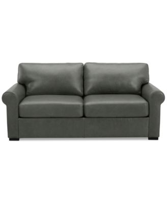 Radley Roll Arm 74" Leather Apartment Sofa