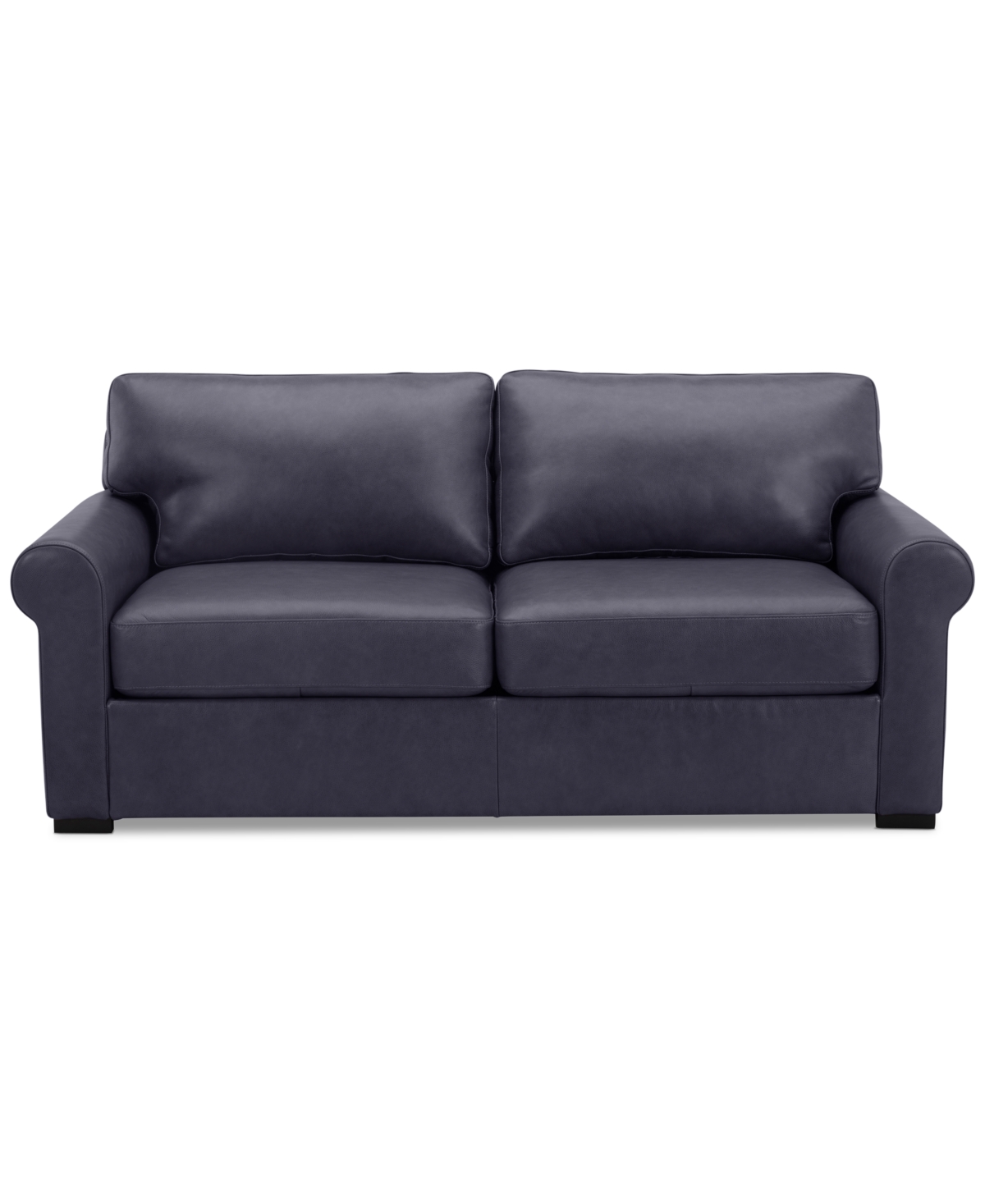Macy's Radley 74" Leather Apartment Sofa, Created For  In Slate Grey