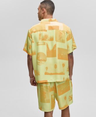 Мужская рубашка и шорты Mode of One с фотореалистичным коллажем на пуговицах, эксклюзивно в Macy's