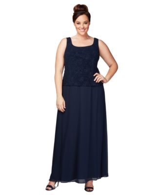 Блестящий жакет Alex Evenings Plus Size и платье А-силуэта