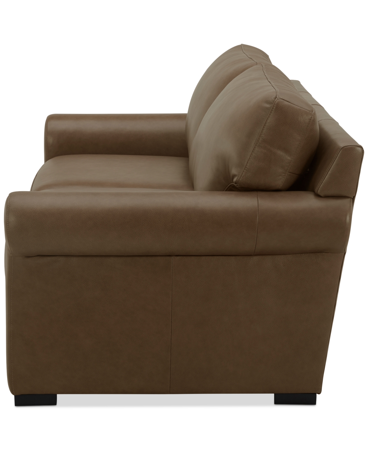 Macy's Radley 74" Leather Roll Arm Apartment Sofa, Exclusively At  In Sand