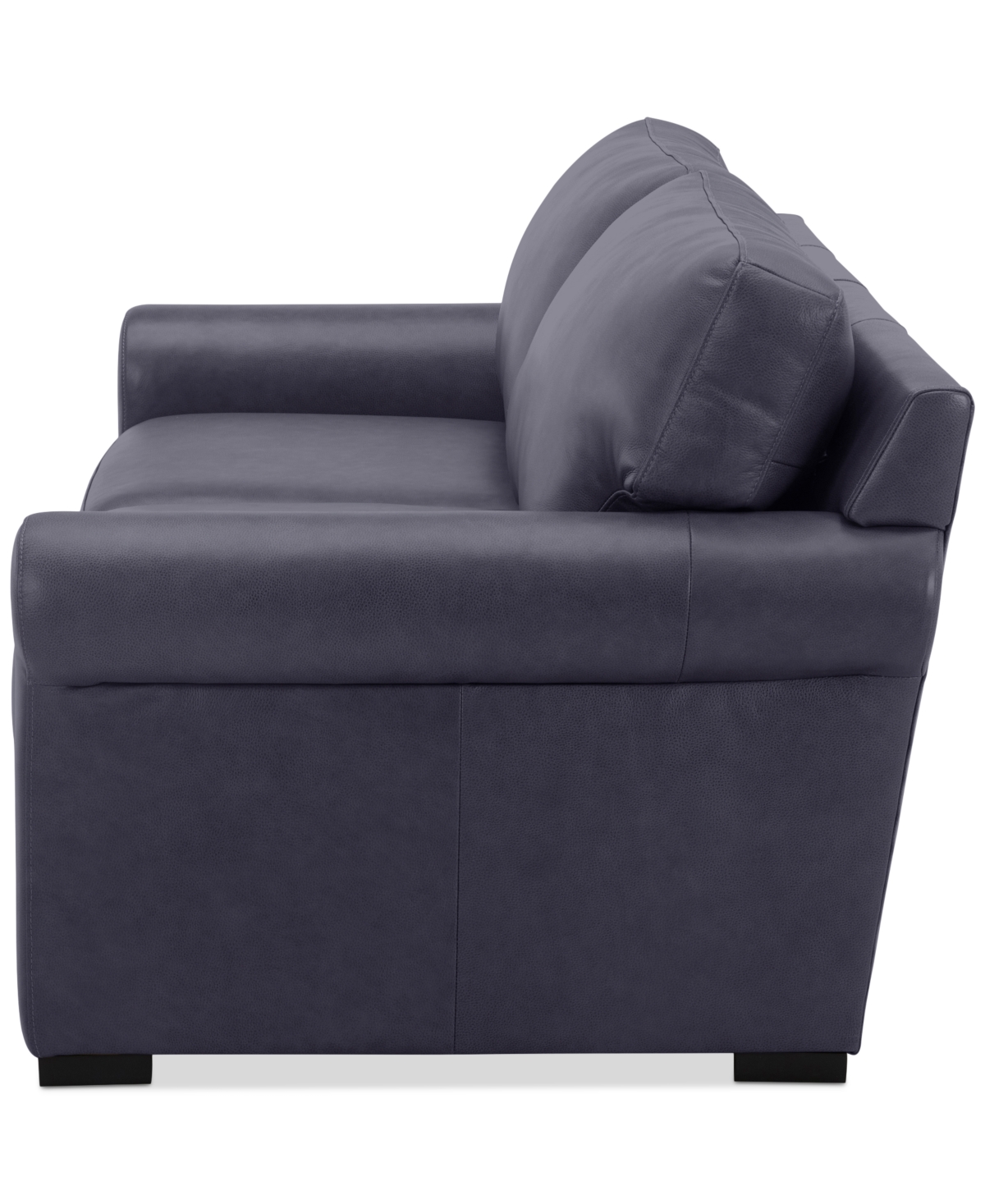 Macy's Radley 74" Leather Apartment Sofa, Created For  In Slate Grey