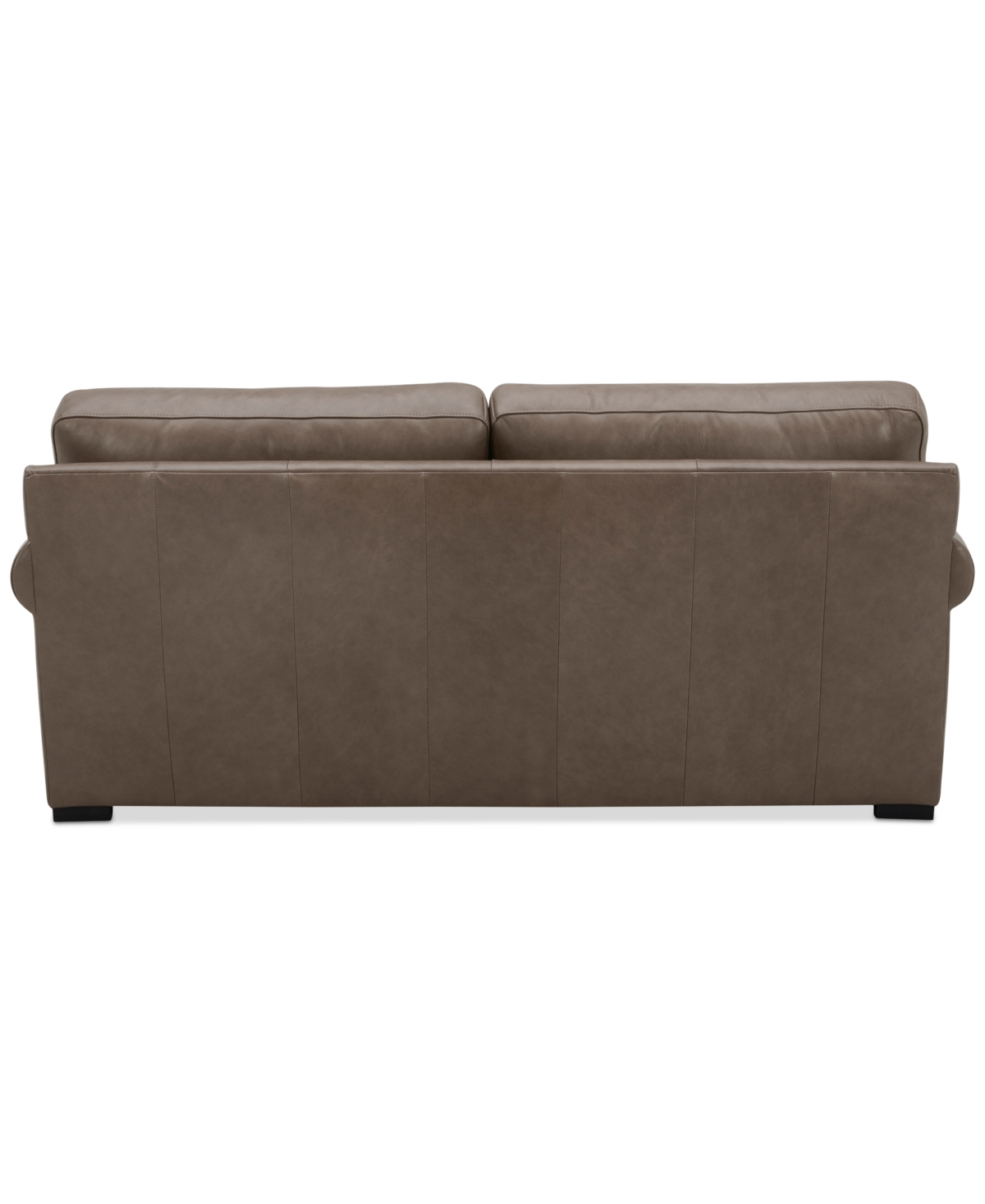 Macy's Radley 74" Leather Roll Arm Apartment Sofa, Exclusively At  In Taupe