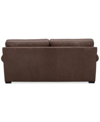 Radley Roll Arm 74" Leather Apartment Sofa