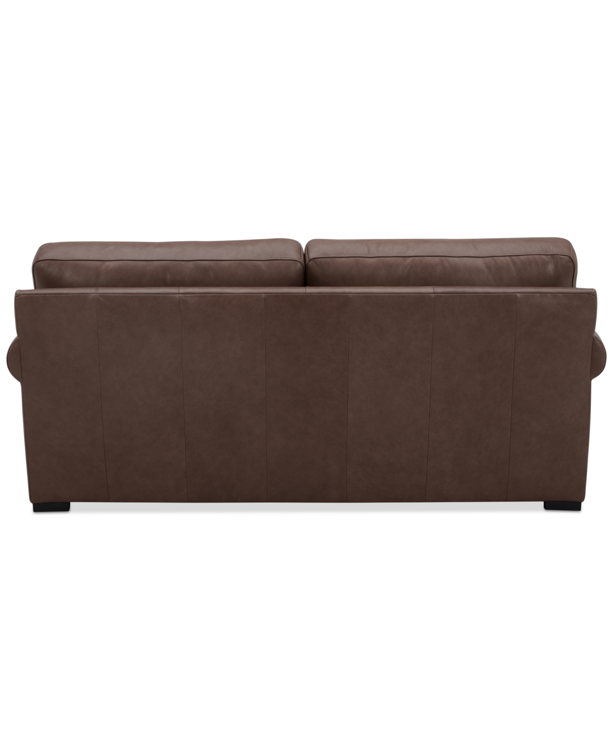 Macy's Radley 74" Leather Roll Arm Apartment Sofa, Exclusively At  In Chocolate