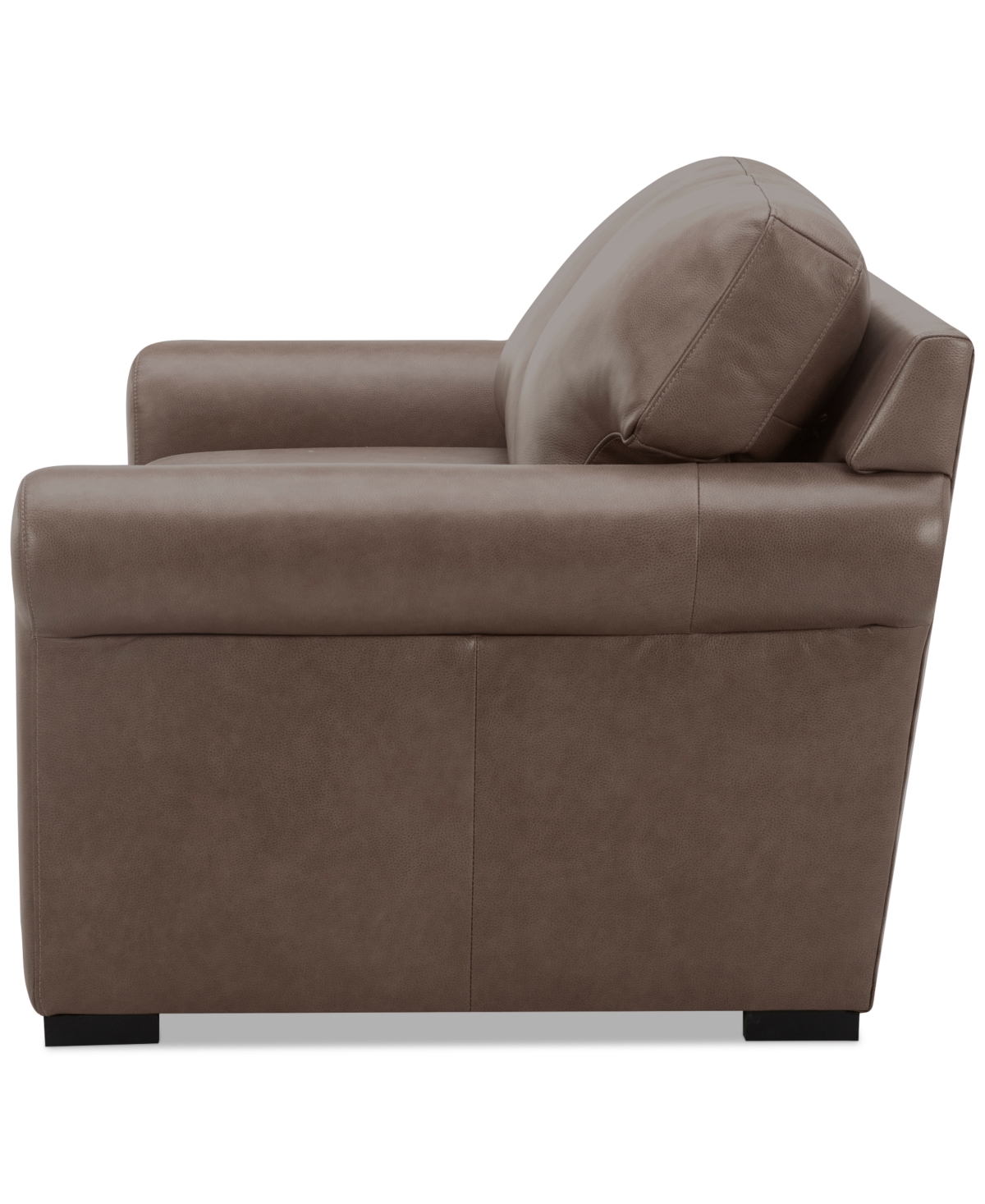 Macy's Radley 61" Leather Roll Arm Loveseat, Exclusively At  In Medium Brown