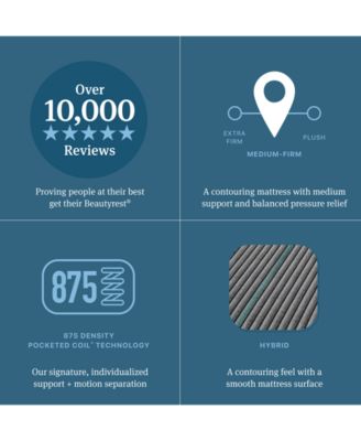 Level Two 12" Medium Firm Hybrid Mattress Set - Split Queen