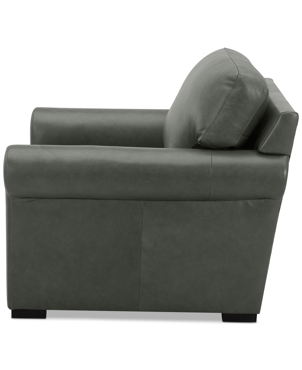 Macy's Radley 38" Leather Roll Arm Chair, Exclusively At  In Anthracite