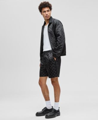 Men's Check Jacquard Regular-Fit 6-1/2" Track Shorts, Macy's Exclusive