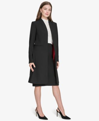 Women's Contrast-Lined Duster Blazer