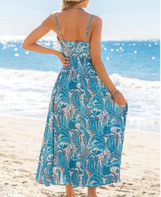 Женское пляжное макси-платье CUPSHE Rushing Waves с узором Пейсли