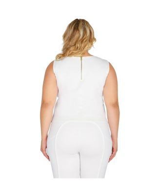 Стандарты и практика Укороченной блузки большого размера Ponte без рукавов