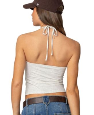 Женский топ на бретелях Maybell с вышивкой Edikted