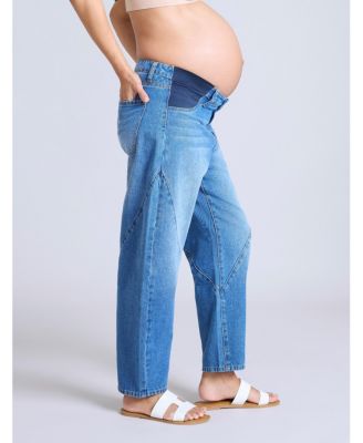 Maternity Under the Belly Barrel Leg Jeans - Motherhood
