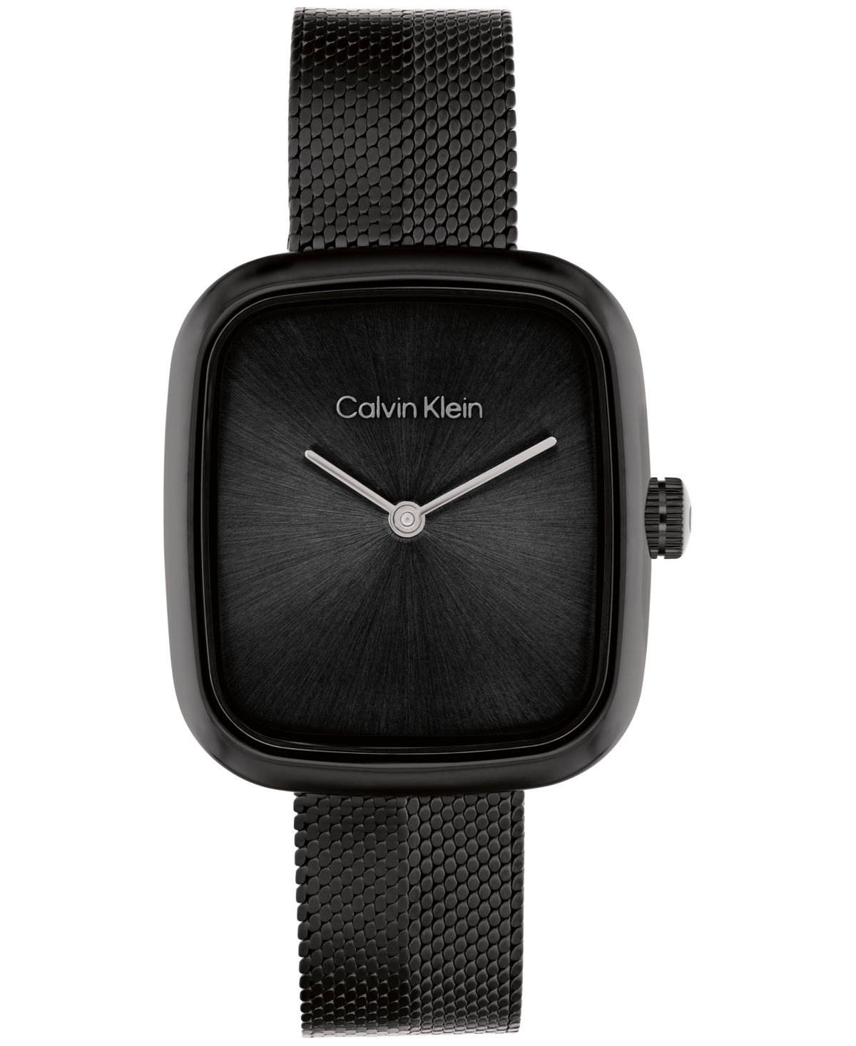 Women's Adore Ionic Plated Black Steel Mesh Bracelet Watch, 30mm - Black