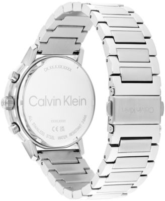 Men's Gauge Silver Tone Stainless Steel Bracelet Watch, 41mm