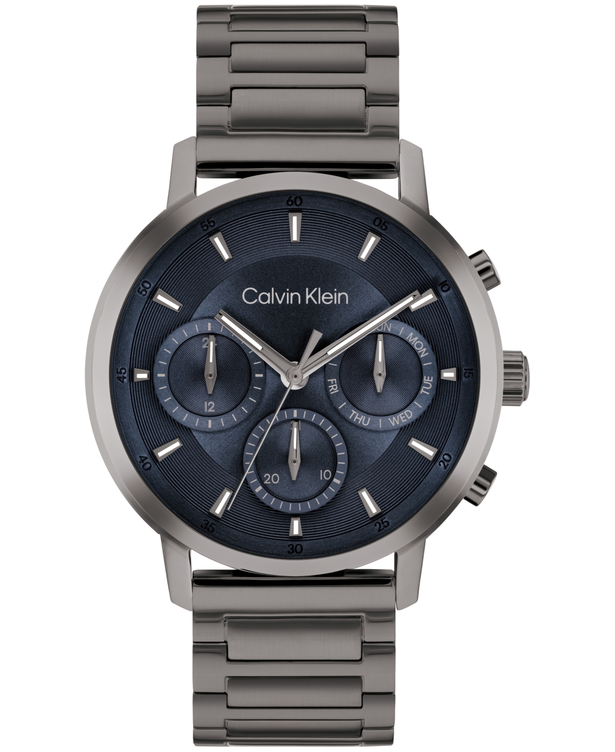 Men's Gauge Ionic Plated Gray Steel Bracelet Watch, 41mm - Gray