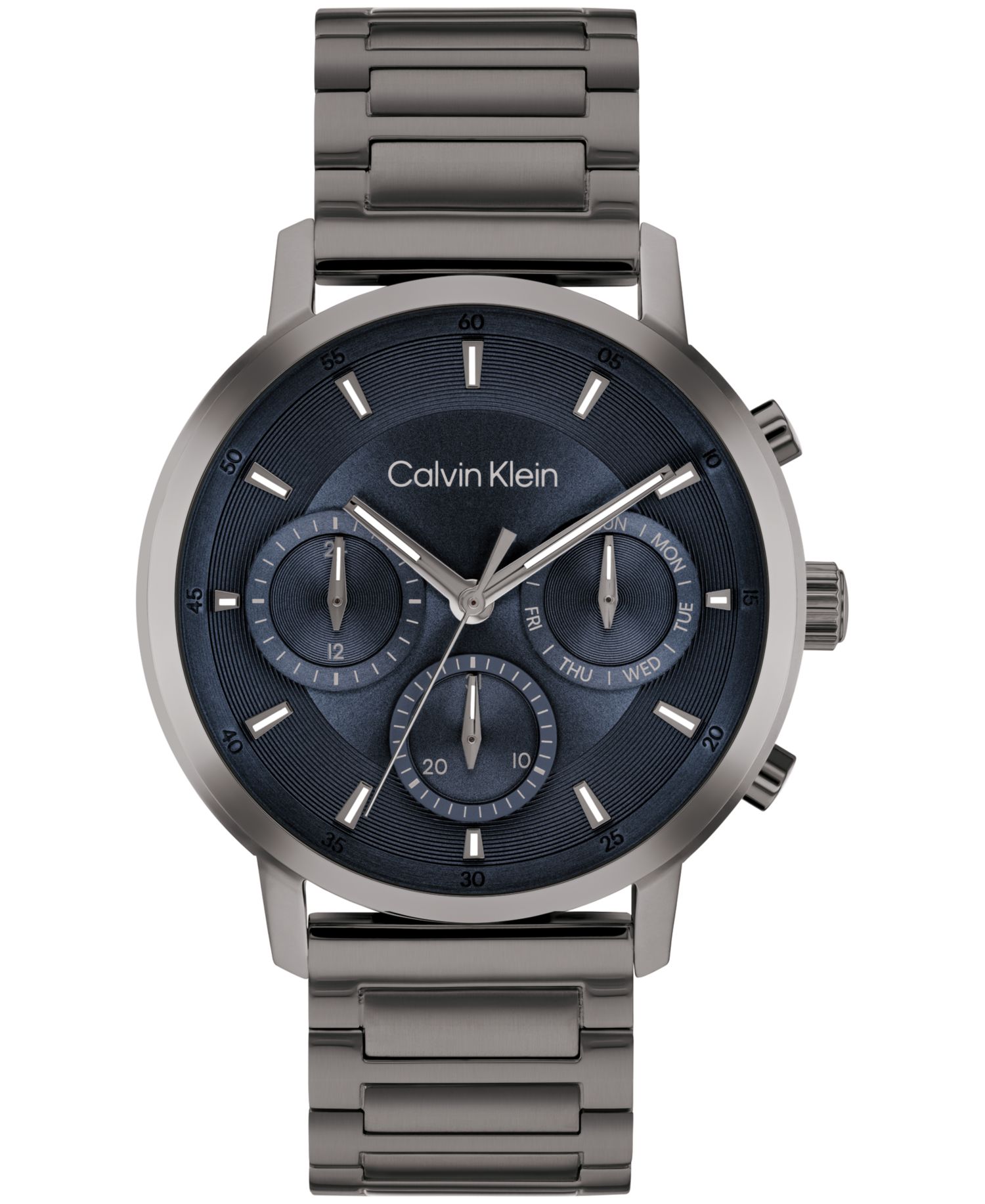 Men's Gauge Ionic Plated Gray Steel Bracelet Watch, 41mm